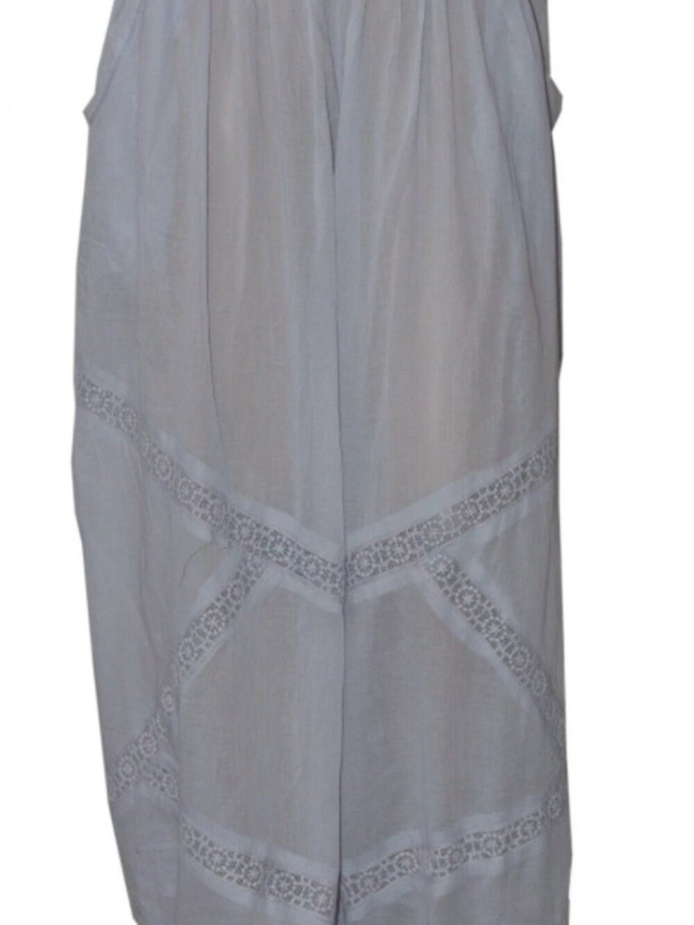 Free People Table Talk Sleep Pants High-Rise Wide-leg Pockets Lace Patch M - Picture 5 of 7